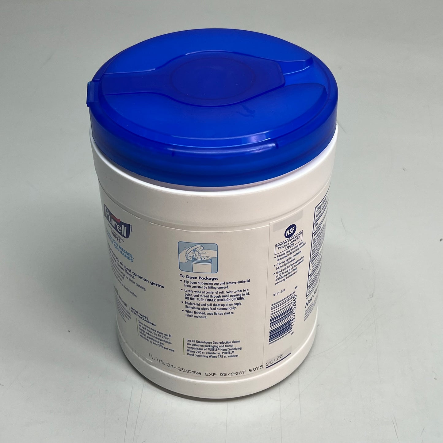 PURELL (2 PACK, 270 EACH) Hand Sanitizing Wipes Fresh Citrus Scent BB 03/27