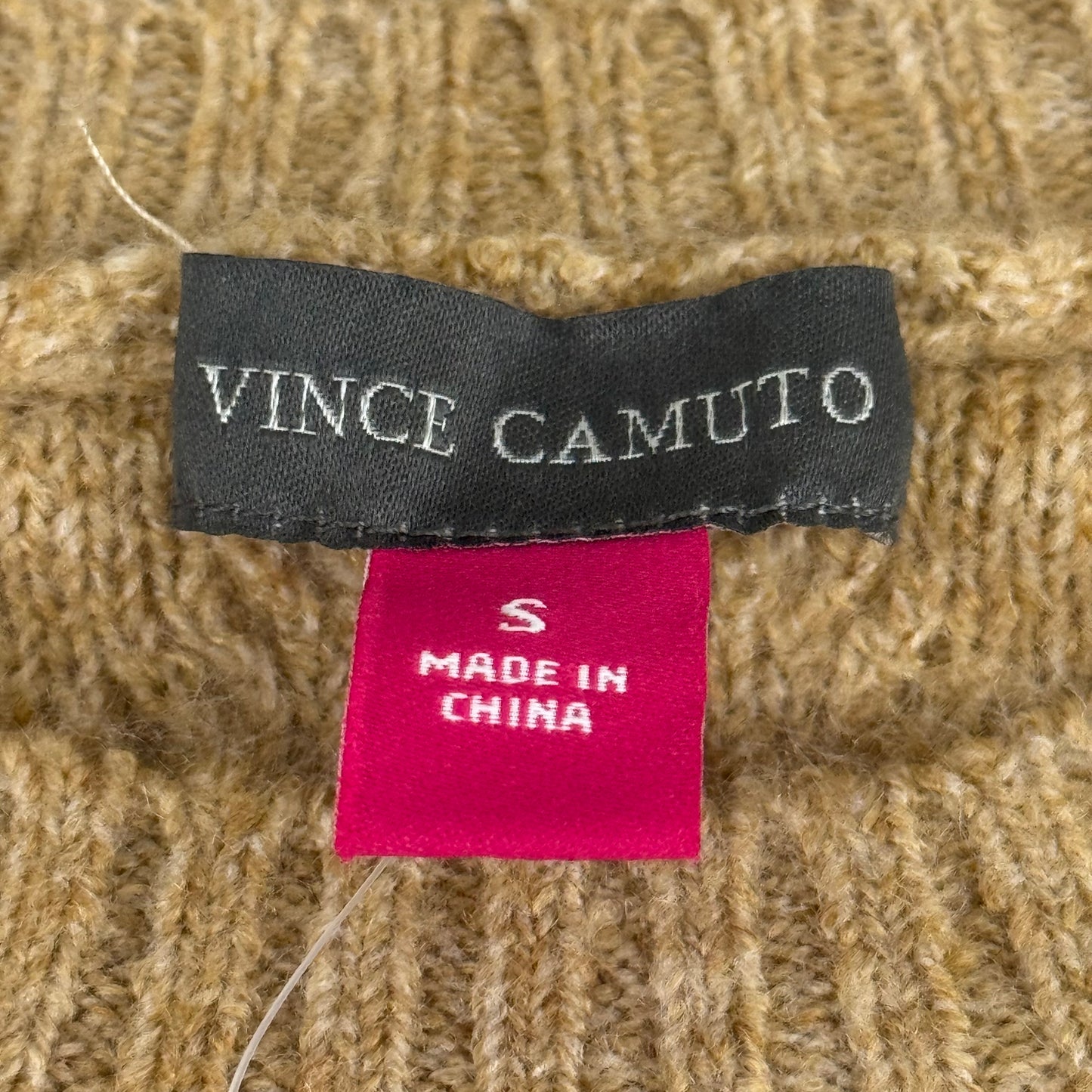 VINCE CAMUTO Cable Knit Sweater Women's Sz-S Latte Heather SC2895