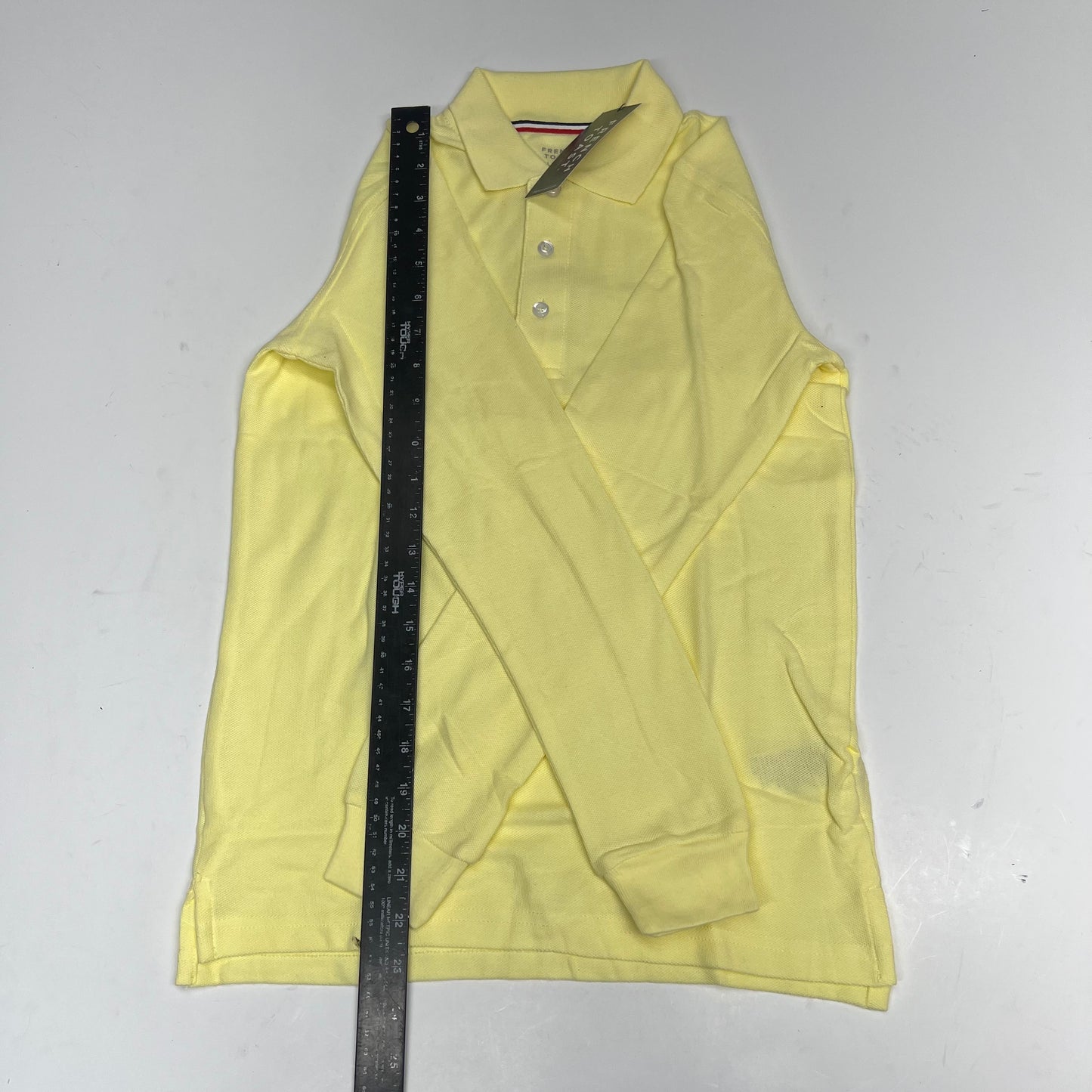FRENCH TOAST Schoolwear Made for Kids Long Sleeve Polo Boy's Sz L Yellow 1009