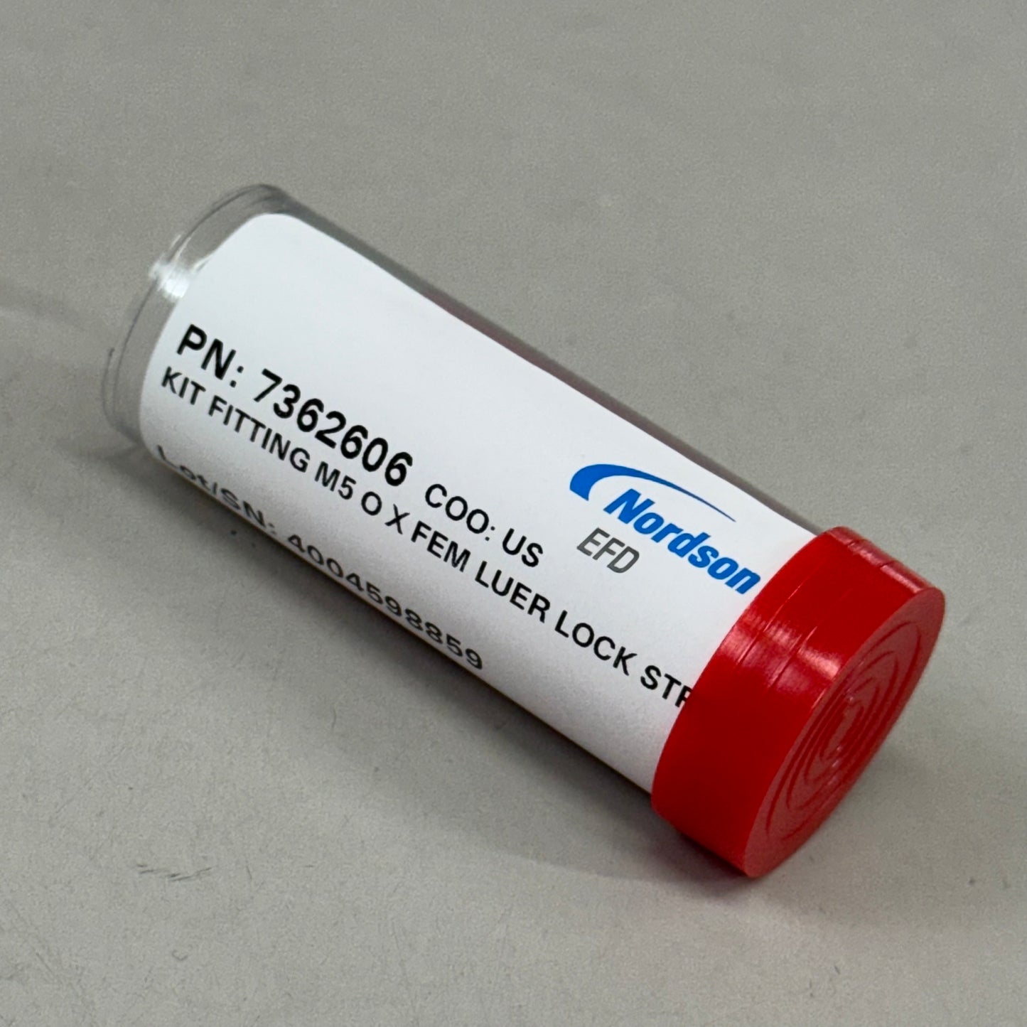 NORDSON Kit Fitting M5 O X Fem Luer Lock Str 7362606