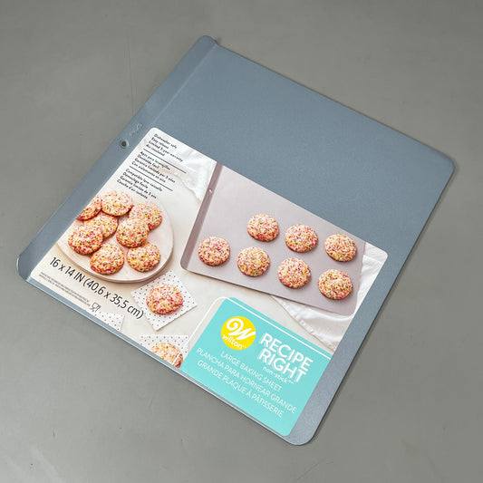 WILTON Steel Recipe Right Non-Stick Large Baking Sheet Grey 16"X14" 2105-977