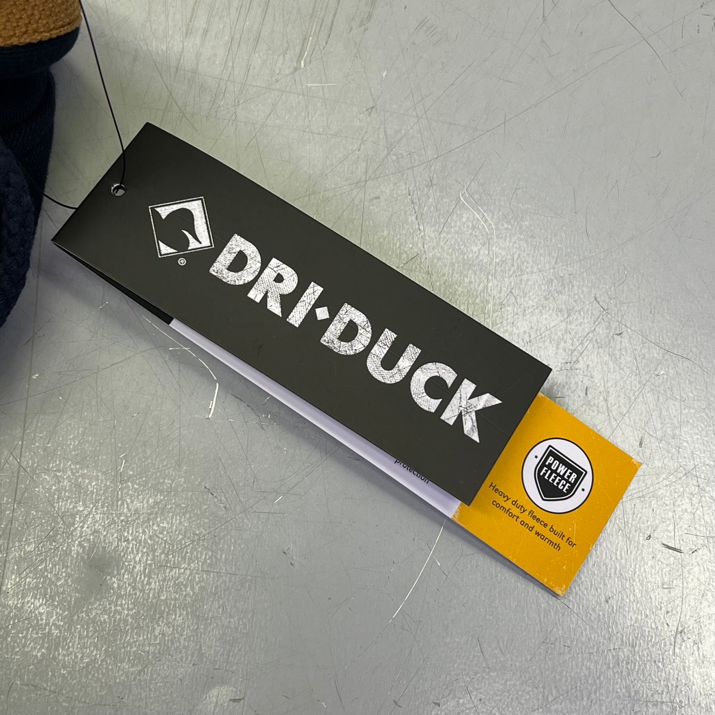 DRI DUCK Woodland Fleece Pullover Thermal Hood Men's Sz M Navy Blue/Yellow 7035