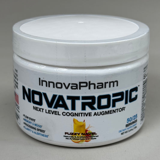 INNOVAPHARM Novatropic Fuzzy Navel 5.4oz 155g 50/25 Servings 240946 BB-11/2025