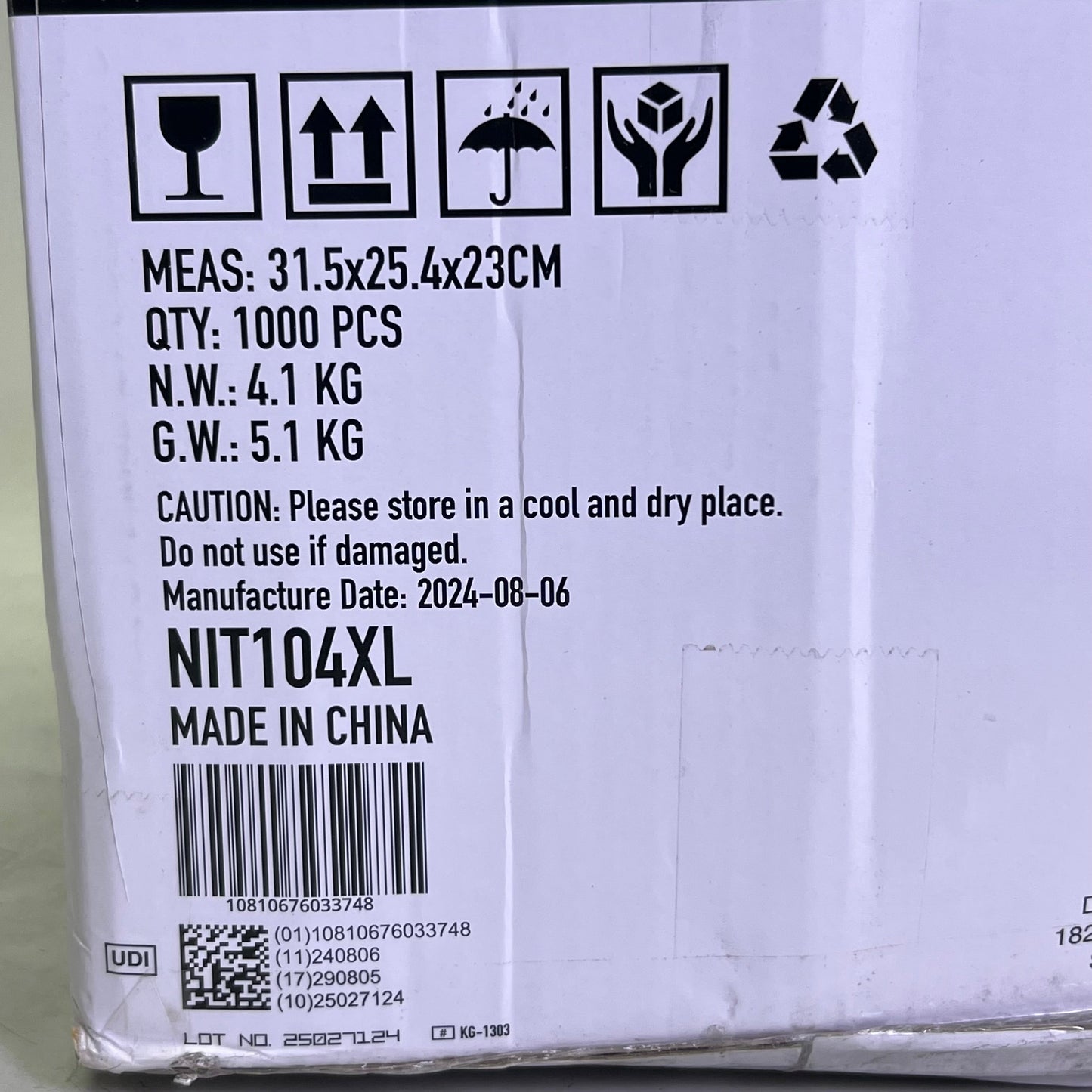 ZA@ BLUZEN (10 PACK of 100Gloves) Nitrile Gloves Textured Fingertips, Black Sz XL NIT104XL (New) C