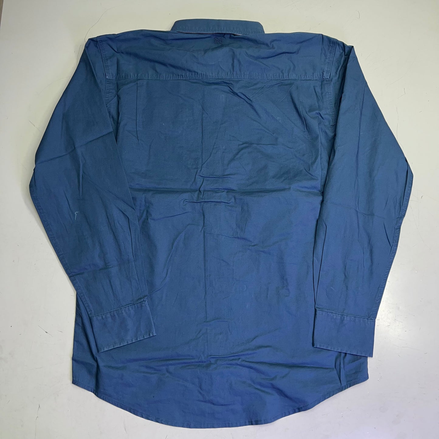 NOBLE OUTFITTERS Long Sleeve Weathered Work Shirt Men's Sz L-T Steel Blue 11049