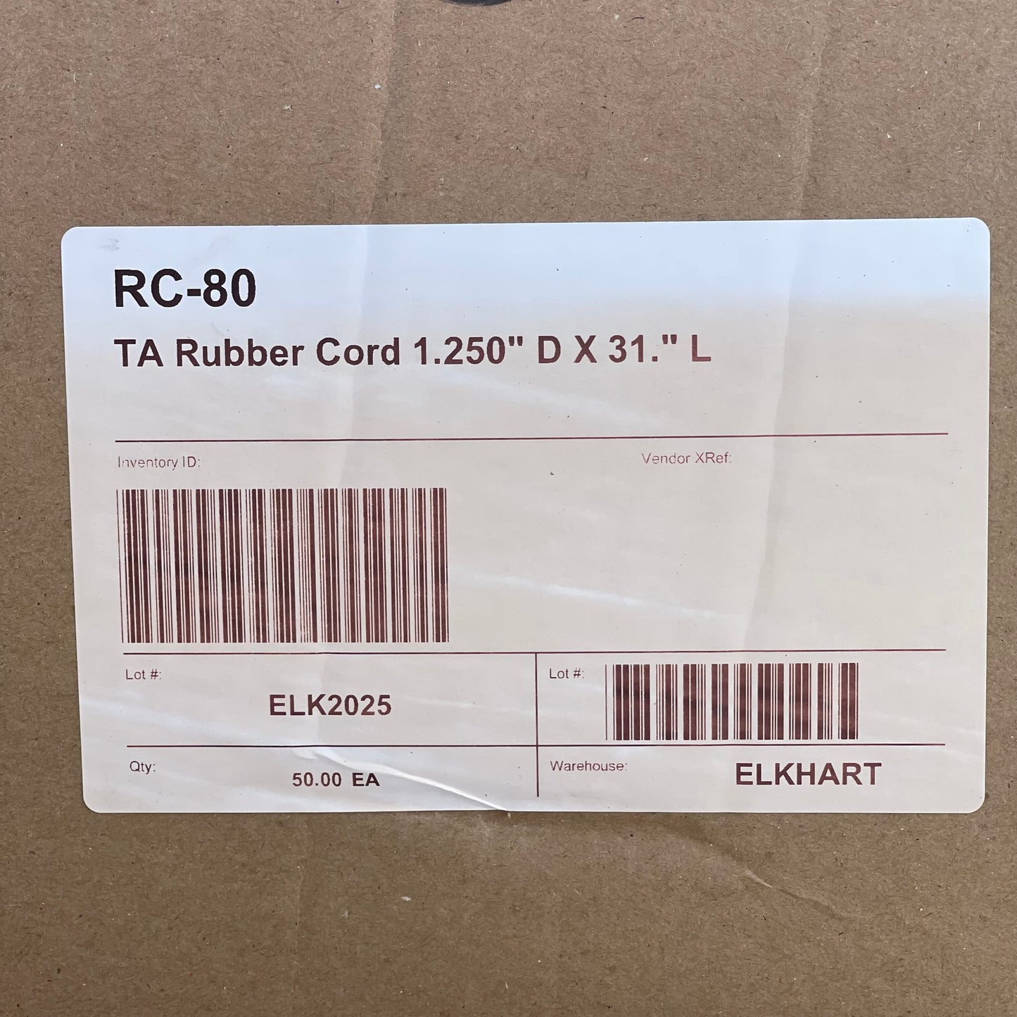 ZA@ Pallet of UNBRANDED Solid Core TA Rubber Cord 1.250" D X 31." L (AS-IS)