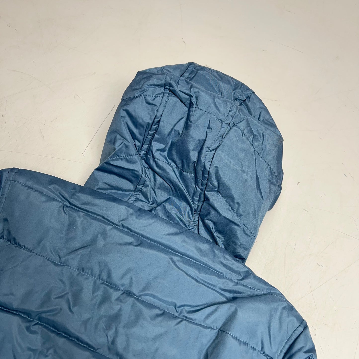 WHALES TAIL Fleece Lined Hooded Full Zip Up Winter Coat  Boy's Sz 6 Dusty Blue