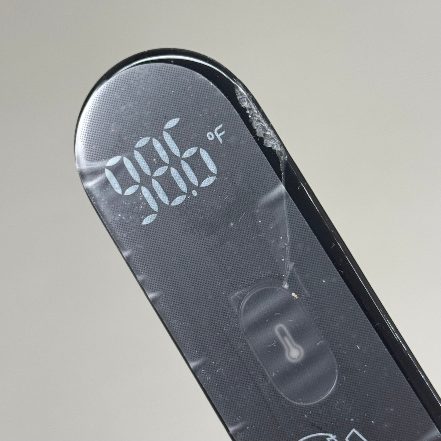 ZA@ iHEALTH No-Touch Thermometer Digital Infrared 3 Sensors LED Digits Black As-is Cracked Screen