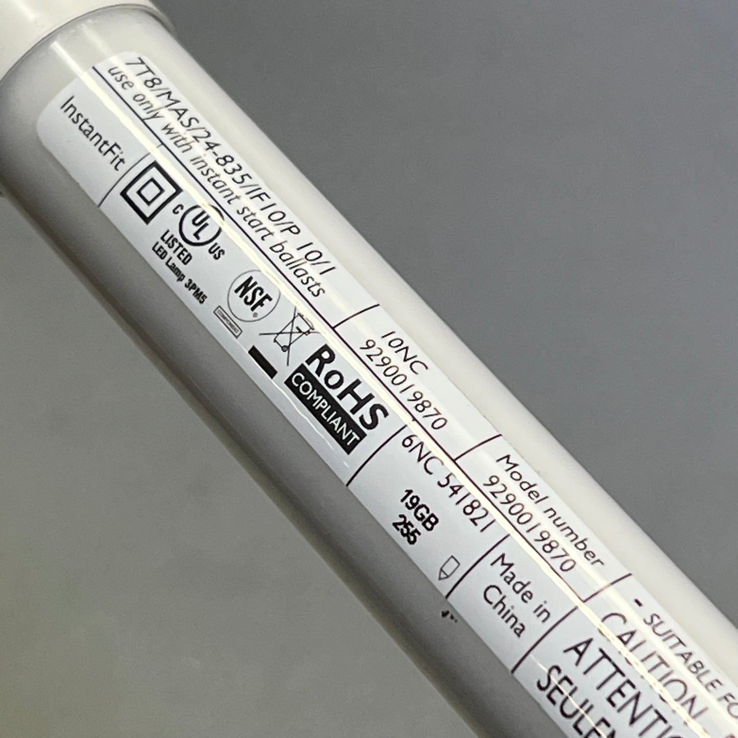 PHILIPS (5 PACK) LED Tube Insta Fit 24" 4000K Cool White 7T8/MAS/24-840/IF11/P