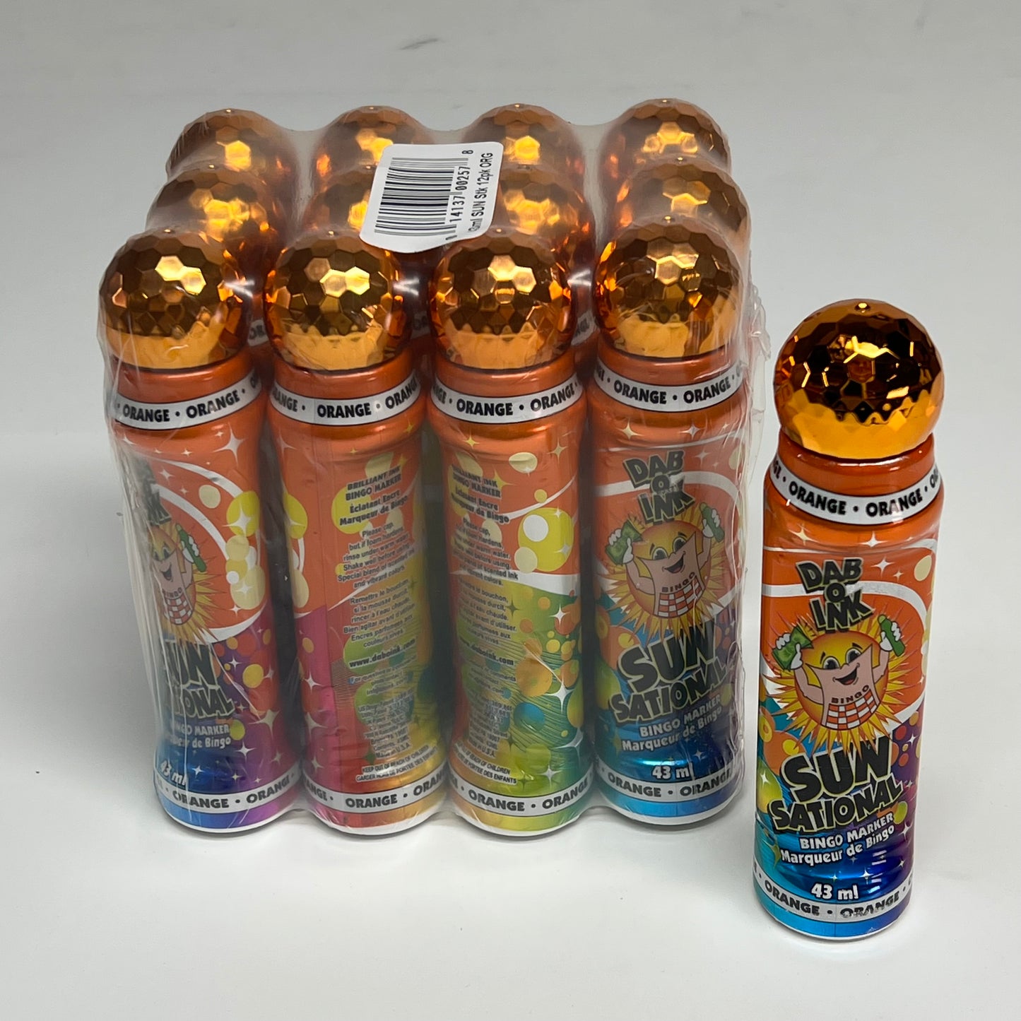 DAB O INK (12 PACK) Sunsational Bingo Marker Bright Ink 43ml/1.4 oz Orange C26