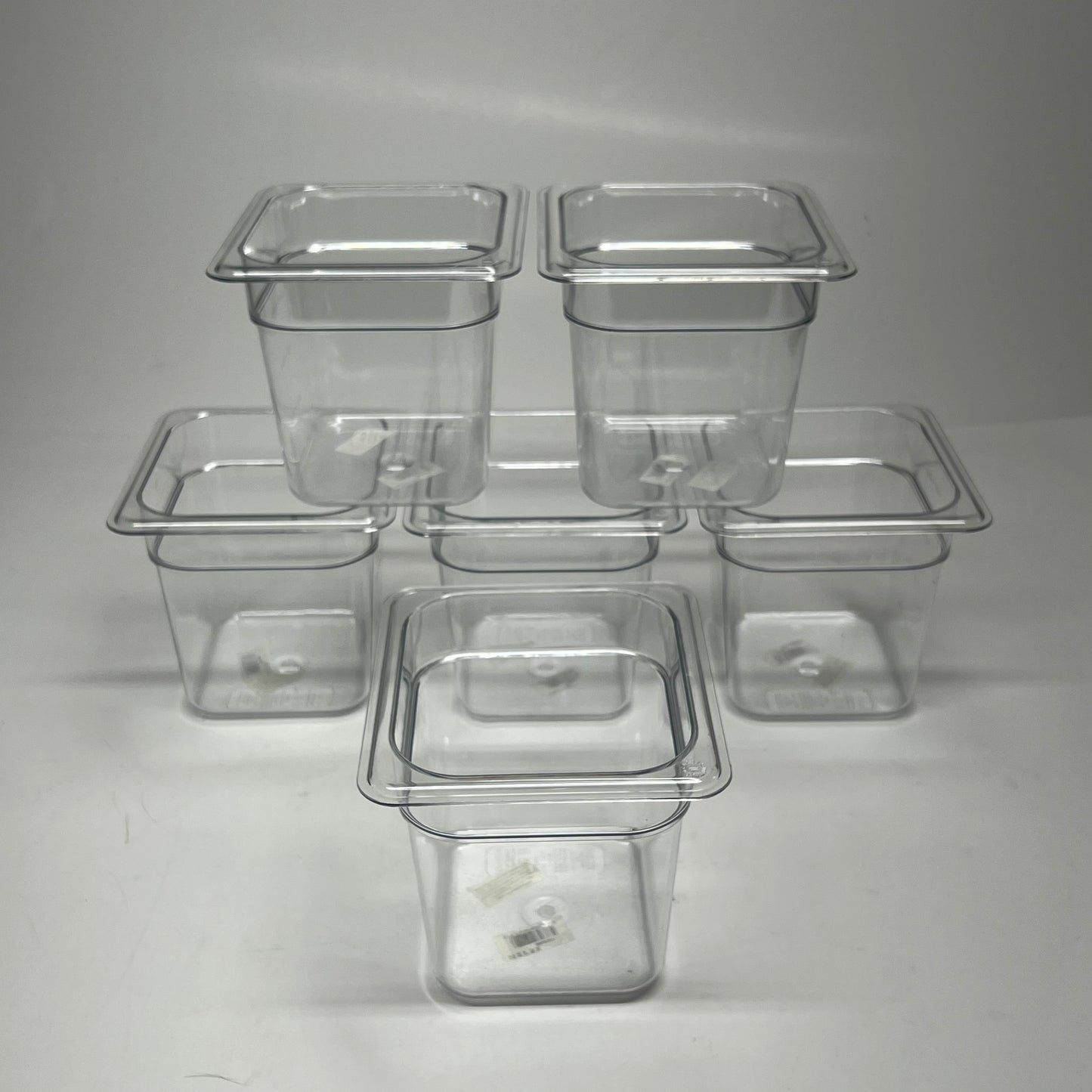 CARLISLE (6 PACK) Storplus Polycarbonate Food Pan  1/6" 6" Deep Clear 3068507