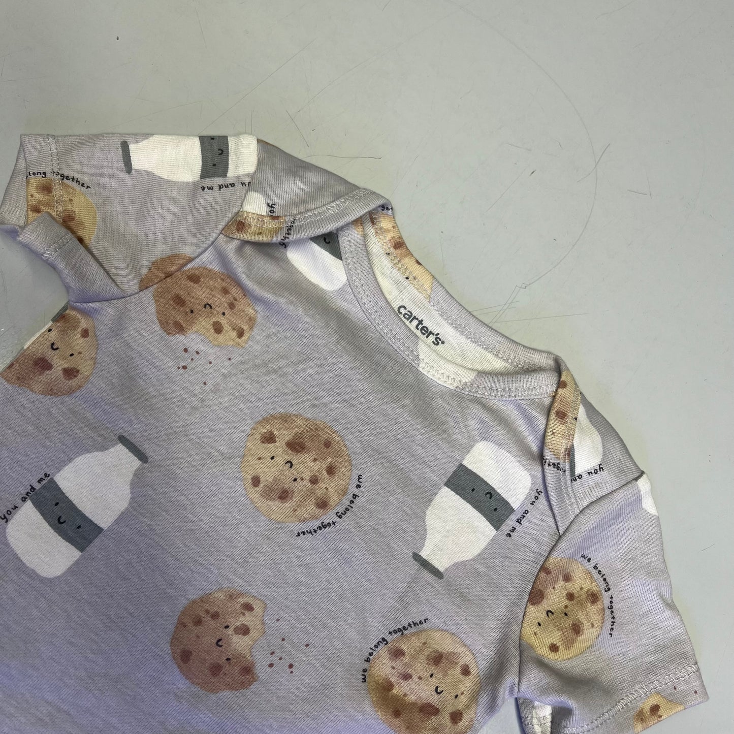 CARTERS (SET OF 3) 100% Cotton Milk & Cookies Set  Baby's Sz Newborn 1T122410
