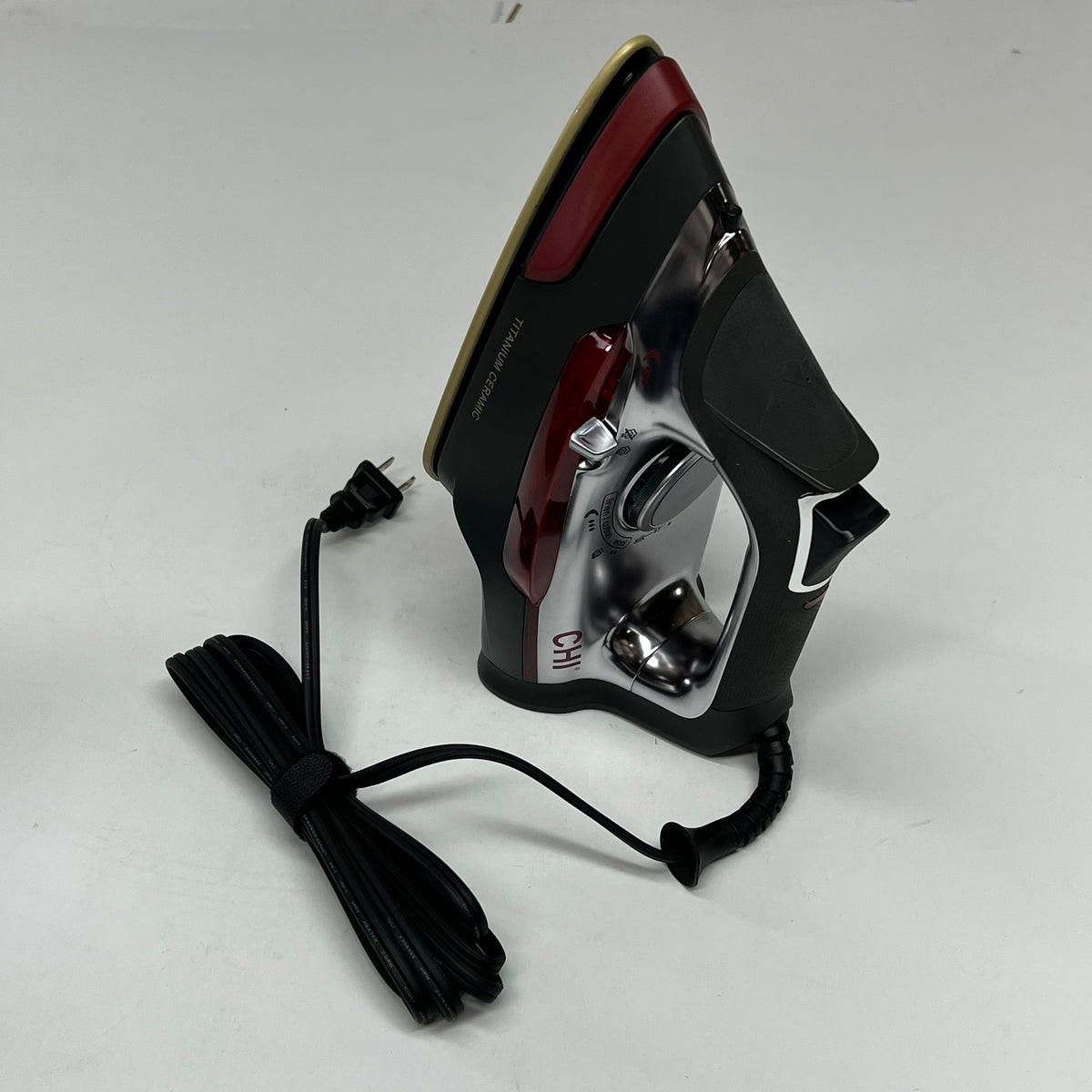 CHI Titanium-infused Steamshot 2-in-1 Iron & Steamer Red/Black/Silver 13108