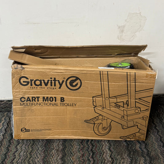GRAVITY Folding/Compact Multi-Functional Trolley Extends to 3.2' Black GCARTMO1B
