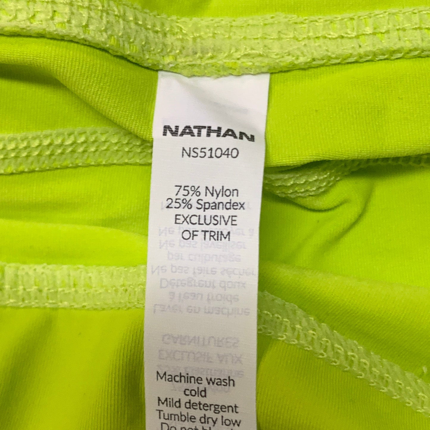 NATHAN Interval 3" Inseam Bike Short Women's Bright Lime Sz L NS51040-50119-L