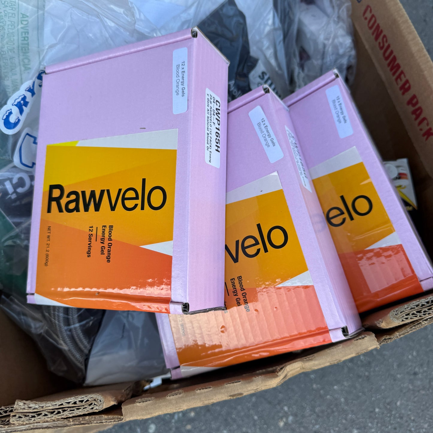 ZA@ Pallet of MIXED Industrial, RAWVELO Energy Gel, Paper Bags, Pipes, Expired Pregnancy Tests, & More! (AS-IS)