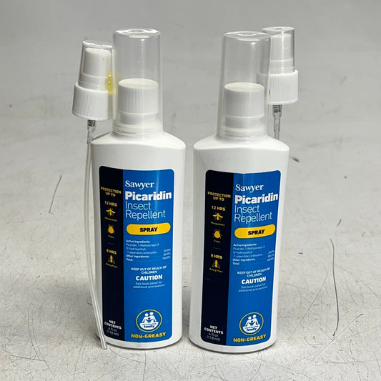 ZA@ SAWYER (2 PACK) Insect Repellent Pump Spray Non-greasy Odorless 4 Fl Oz SP544 F
