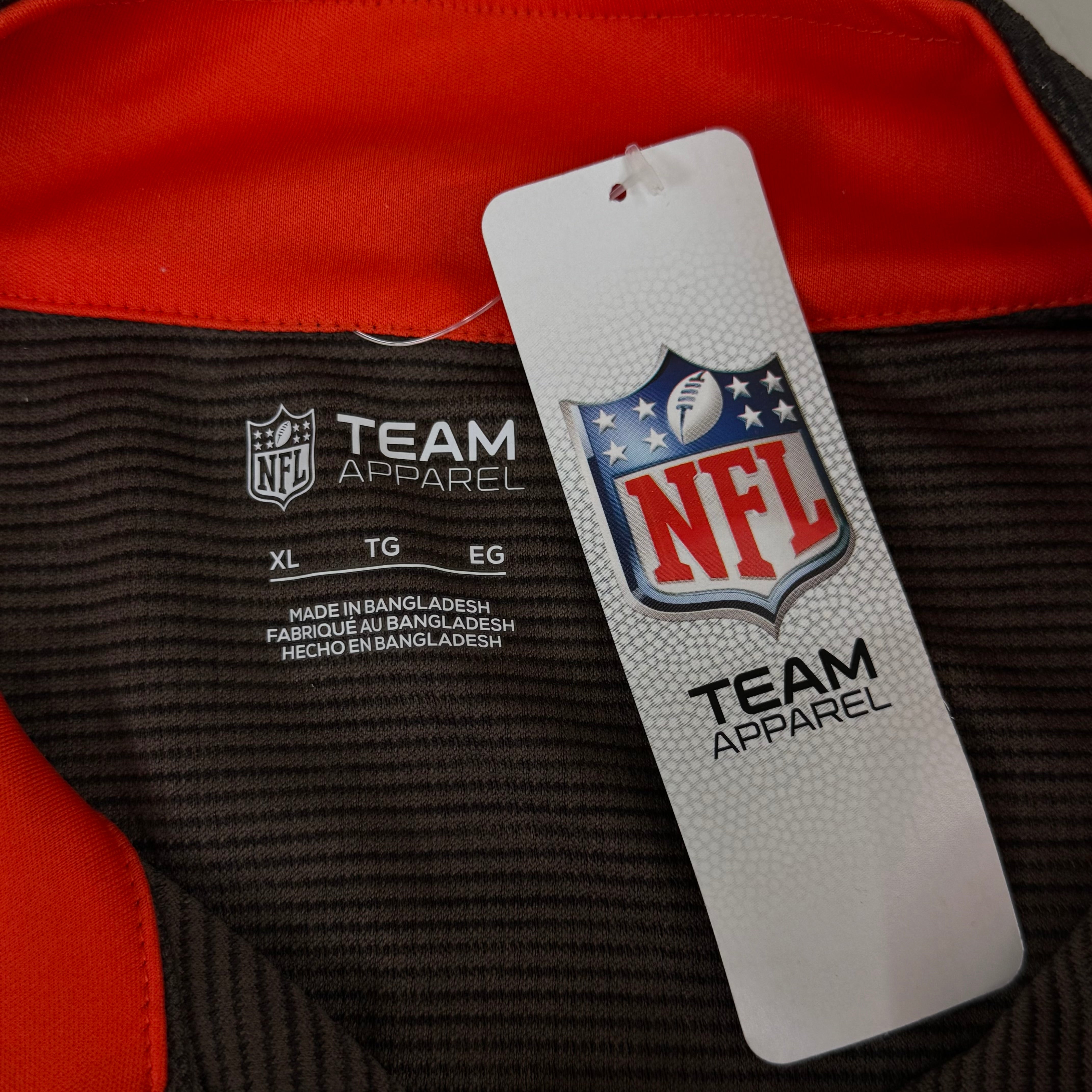 NFL Cleveland Browns Quarter Zip Pullover Shirt Long Sleeve XL