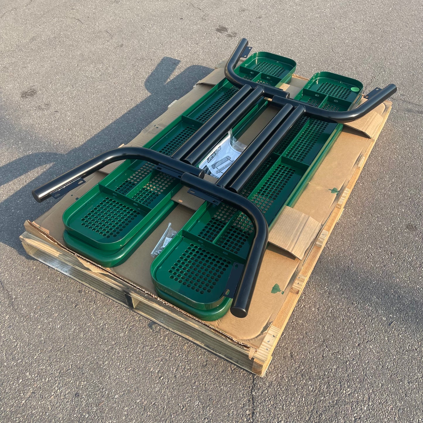 ULTRASITE (2 PACK) Heavy Duty in Ground Park Benches 6' Green