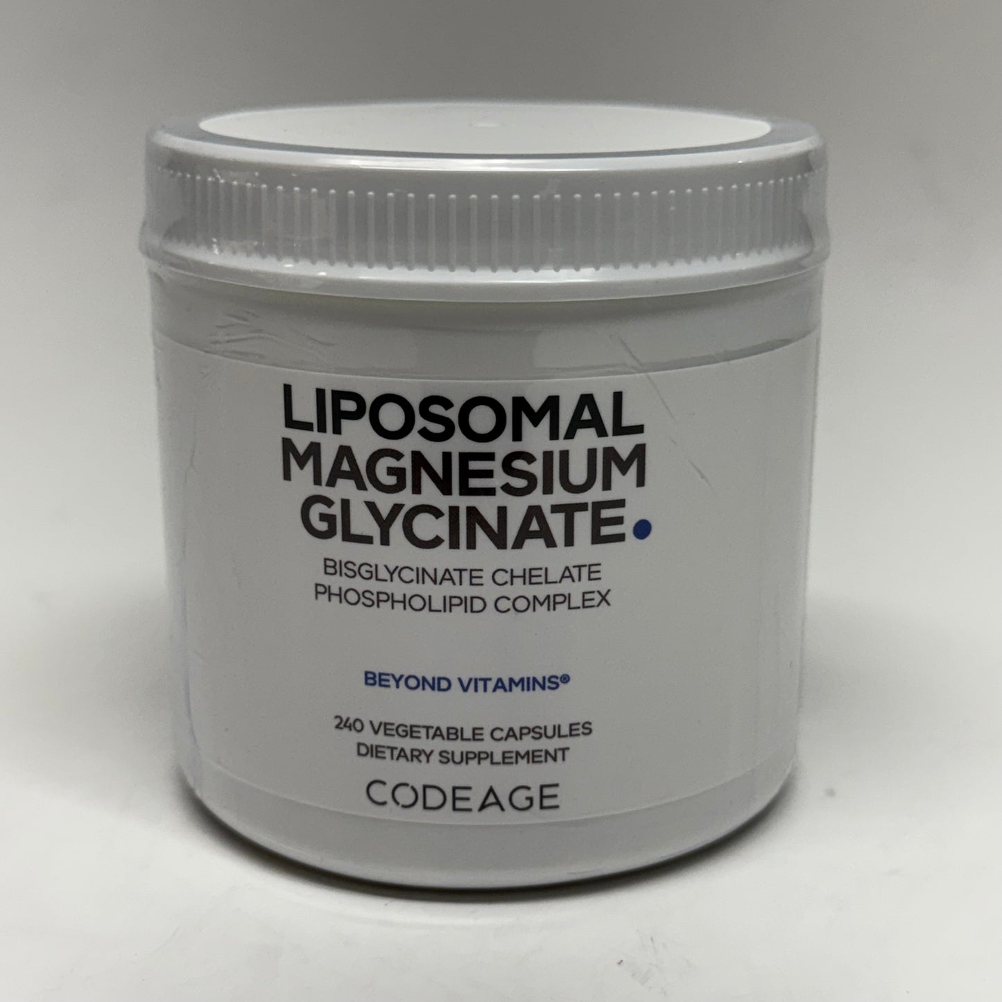 CODEAGE (240 Vegetable Capsules) Liposomal Magnesium Glycinate - Bisglycinate Chelate & Phospholipid Complex BB 11/28