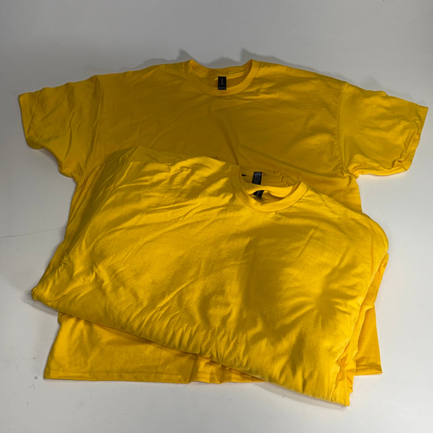ZA@ GILDEN (12 PACK) Unisex Heavy Cotton T-shirts Short Sleeve Unisex Sz 2XL Yellow
