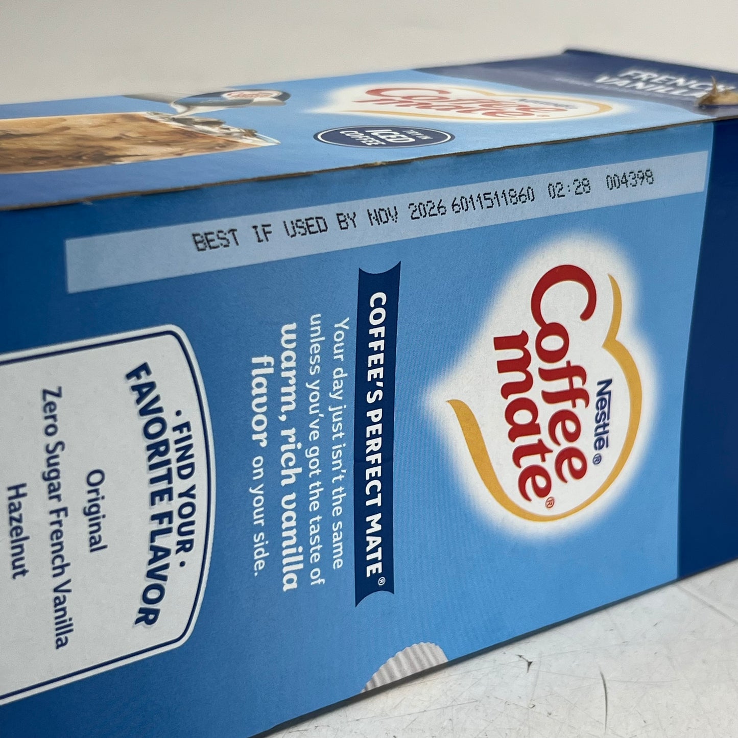 NESTLE (2 PACK Of 50 Single Creamers) Coffee Mate French Vanilla 0.38 fl oz. White BB 11/26