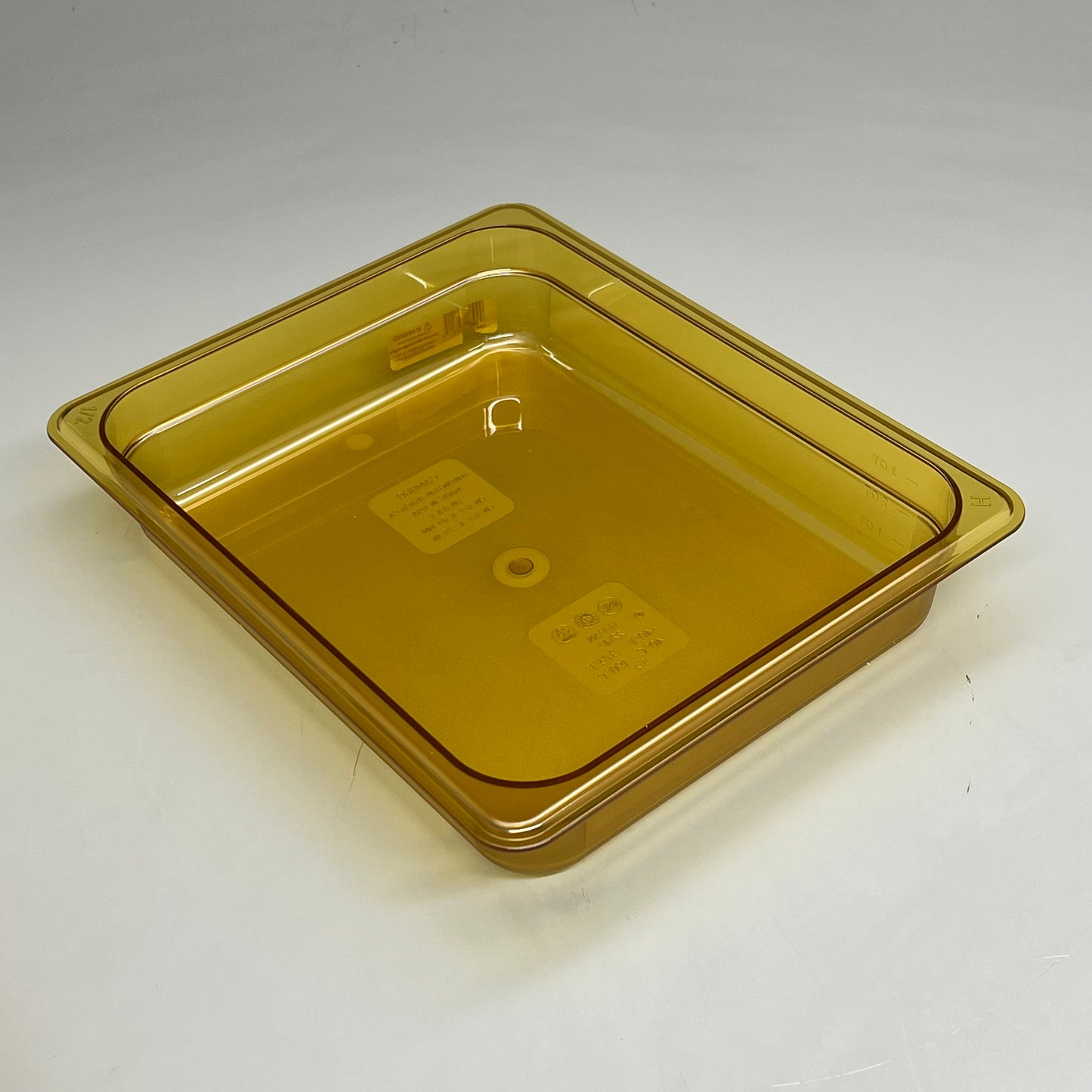 CAMBRO (6 PK) Amber High Heat Plastic Food Pan Half Size 12"x10"x2" 4QT 22HP150