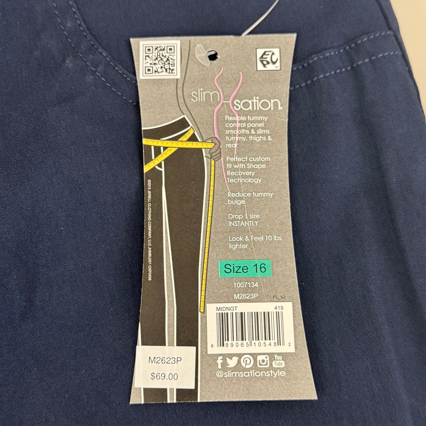 MULTIPLES Ankle Pants Petite Women's Sz 16 Midnight M48716PM