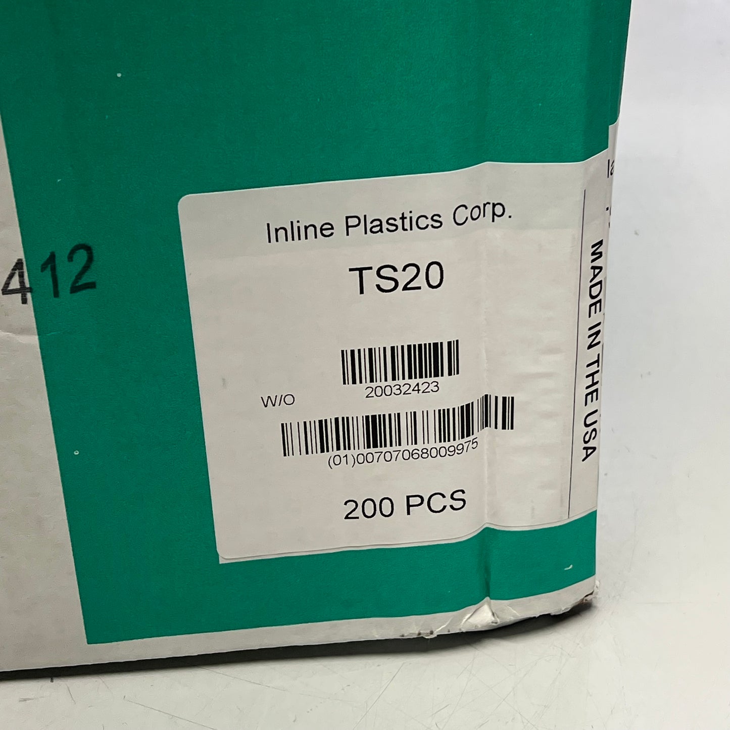 ZA@ INLINE PLASTICS  (200 CASE) Tamper Evident & Tamper Resistant Clamshell 20 oz Clear TS20