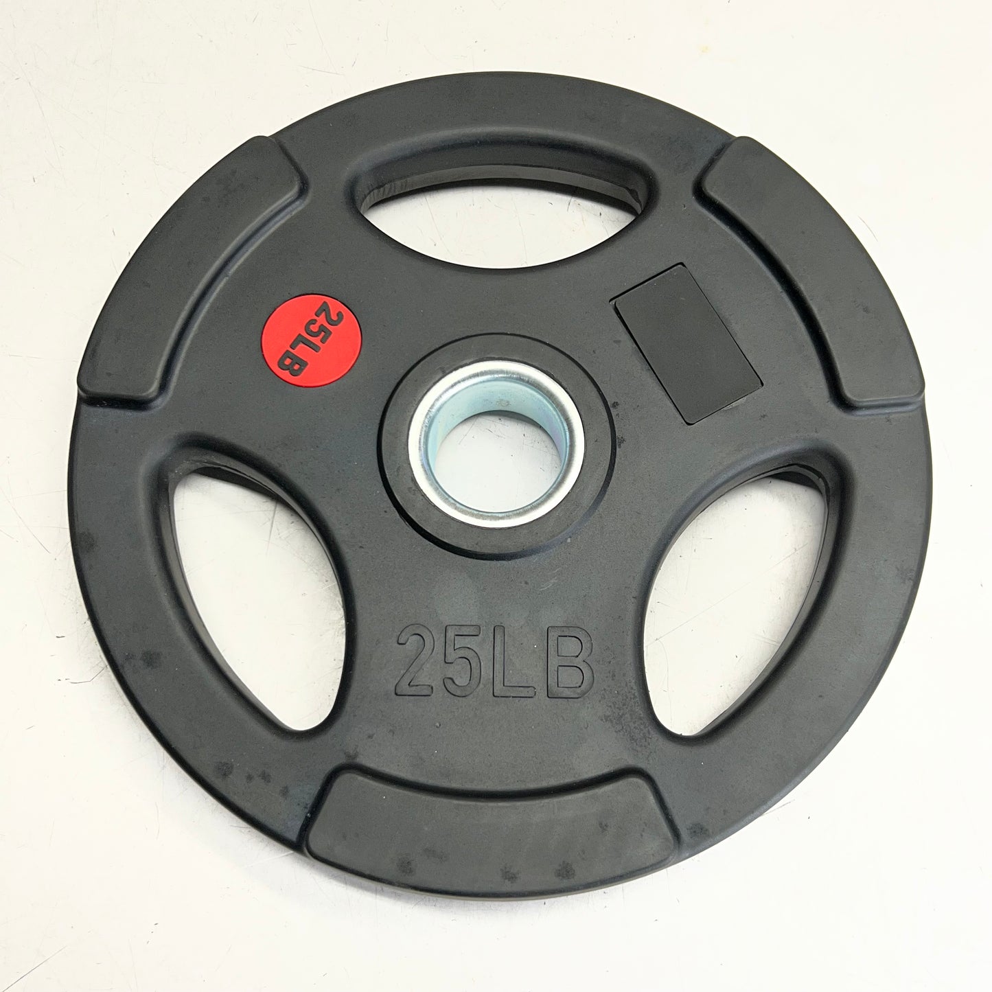 TRI-GRIP Single Rubber Plate 25lb, Black