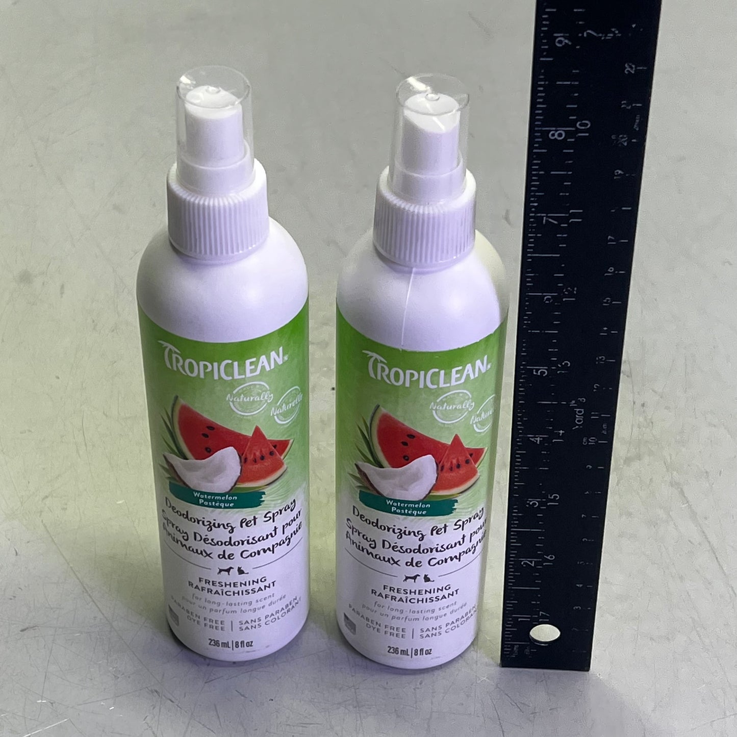TROPICLEAN (2 PACK) Watermelon Deodorizing Spray Soothes & Conditions 8 fl oz