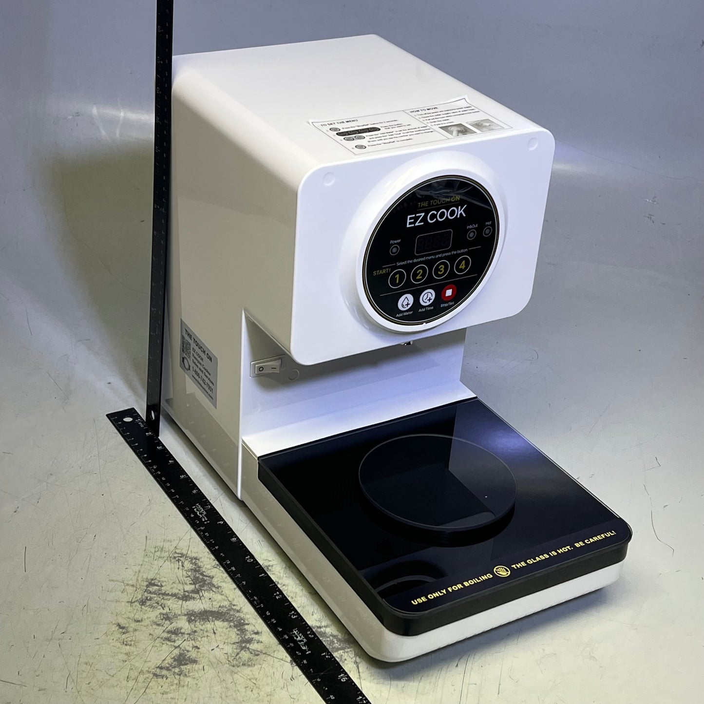 EZ COOK The Touch On Compact Ramyun Cooker Adjustable Settings White/Black H5600