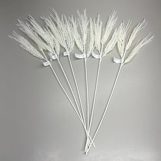 ASHLAND (6 PACK) White Pampas Grass w/ Stem Made From Plastic & Iron Wire 716083