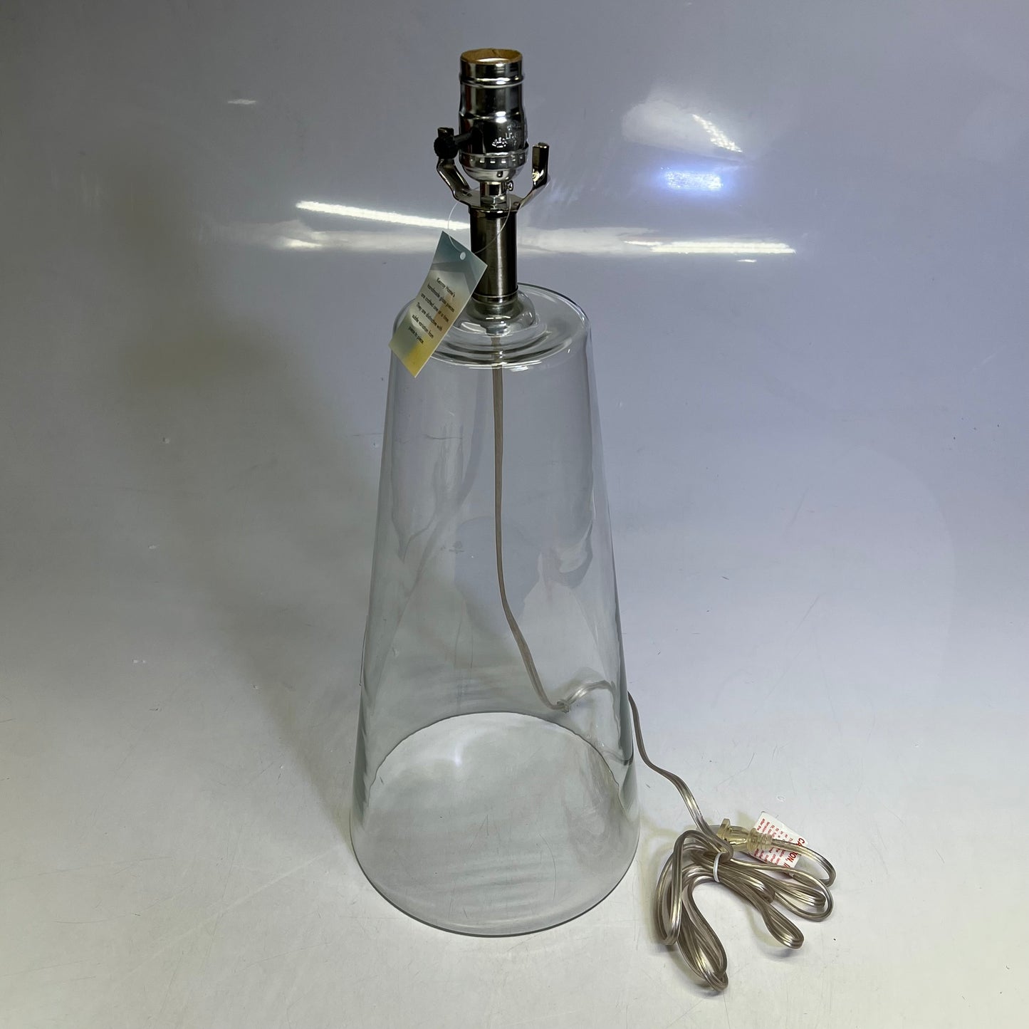 KENROY HOME Boda Clear Glass Table Lamp Home Decor 29" White Shade 32062CL