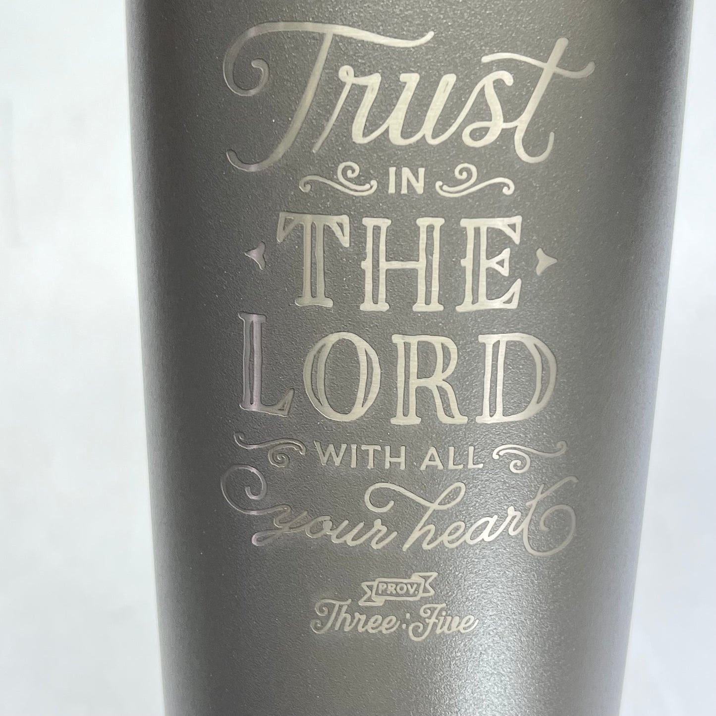 CHRISTIAN ART GIFTS Trust in the Lord Stainless Steel Mug 18 oz Taupe SMUG191