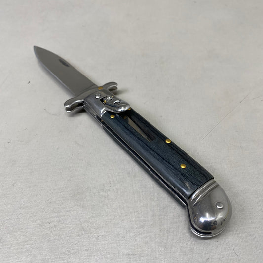 ZA@ ARMED FORCE TACTICAL Handcrafted OTF Pocket Knife 3.5" Blade 8" KnifeBlue Wood ST-10BK