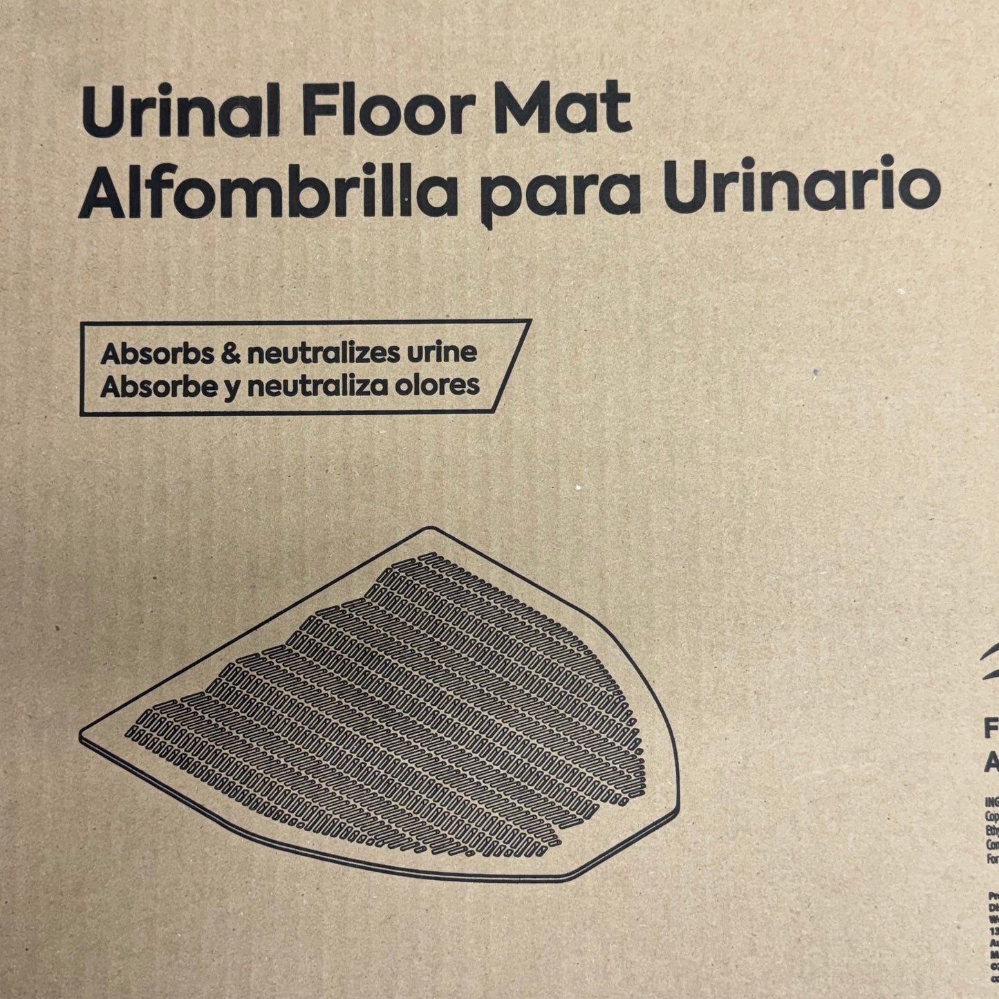 COASTWIDE PROFESSIONAL (6 Pcs) Urinal Floor Mat 20" x 17.5" Black