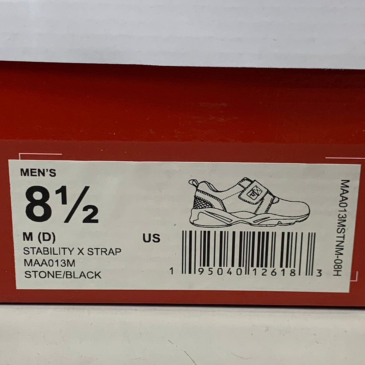 PROPET Stability X Strap Sneaker Shoes Men's SZ 8.5 Stone/Black MAA013MSTNM-08H