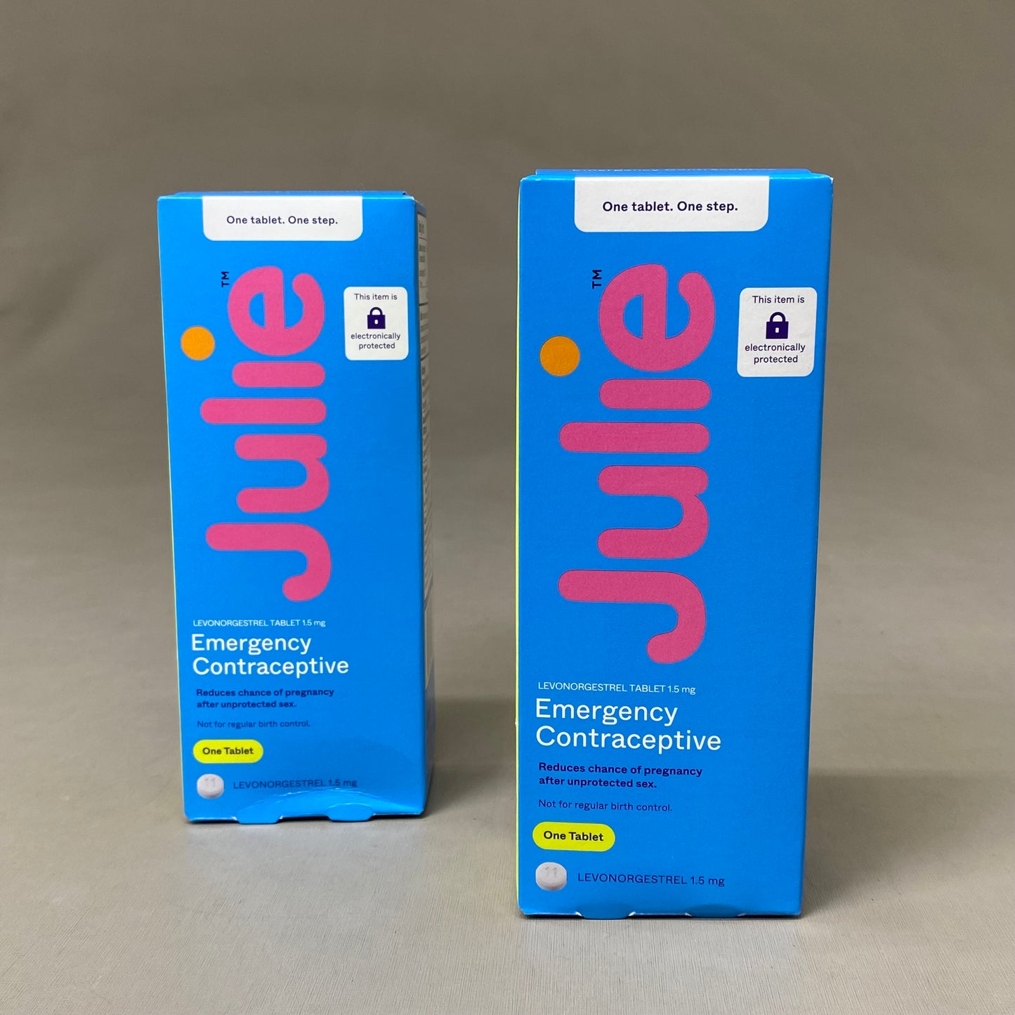 JULIE (2 Pack) Emergency Contraceptive Levonorgestrel Tablets 1.5 mg BB 10/25