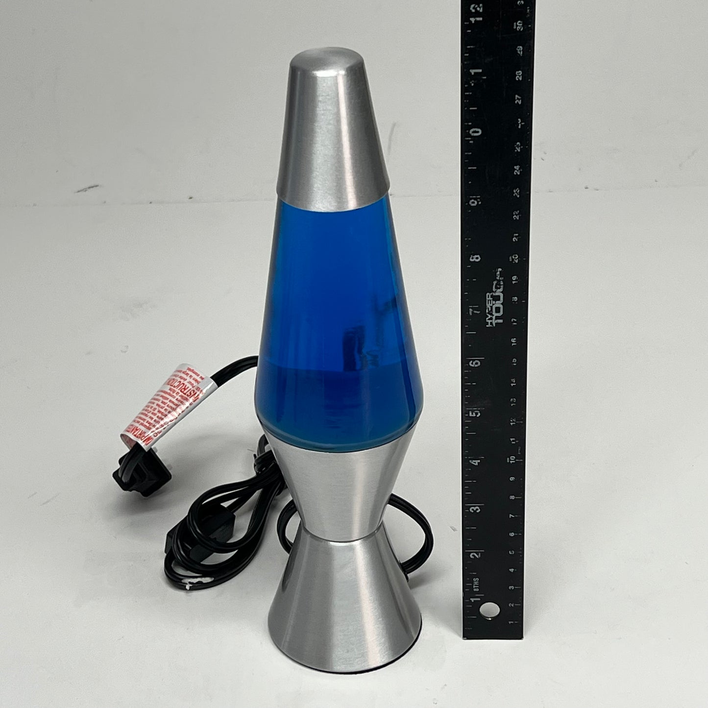 SCHYLING Accent Lava Lamp Illuminate Your Mood 11.5" Blue/White W/ Silver Base