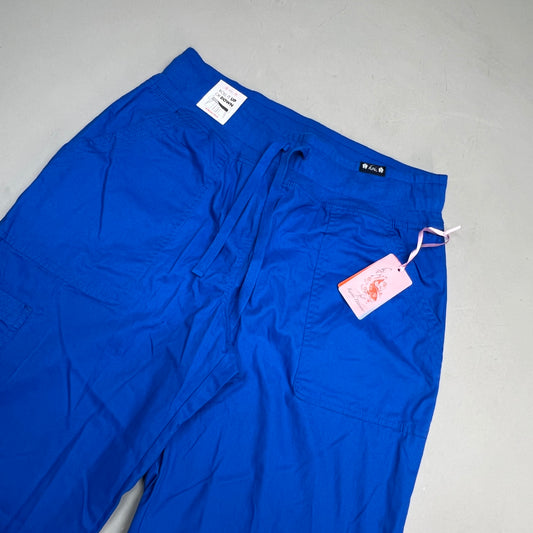 KOI Classic Morgan Scrubs Pants  Women's Sz M Tall Royal Blue 713-T-020