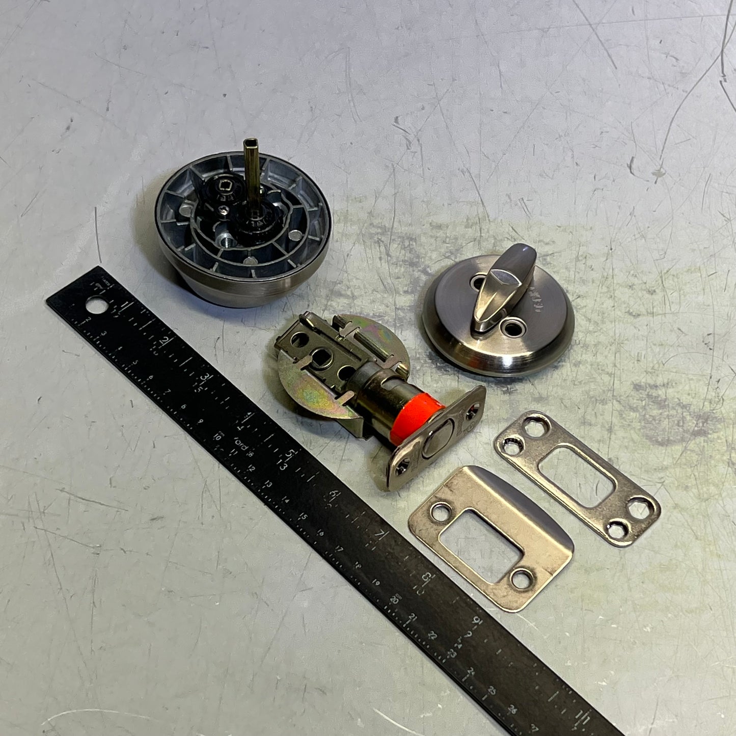 KWIKSET Exterior Door Key Control Deadbolt Keyed One Side Satin Nickel 98170-007