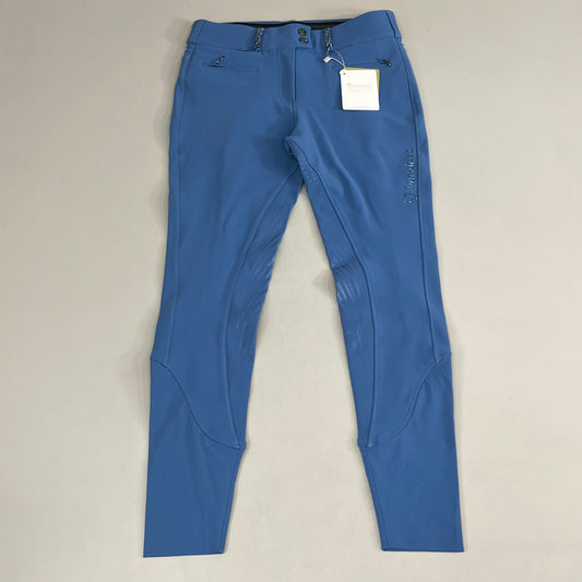 SAMSHIELD Clara Premium Equestrian Pants Women's Sz US 26, UK 8, FR 36 Washed Blue