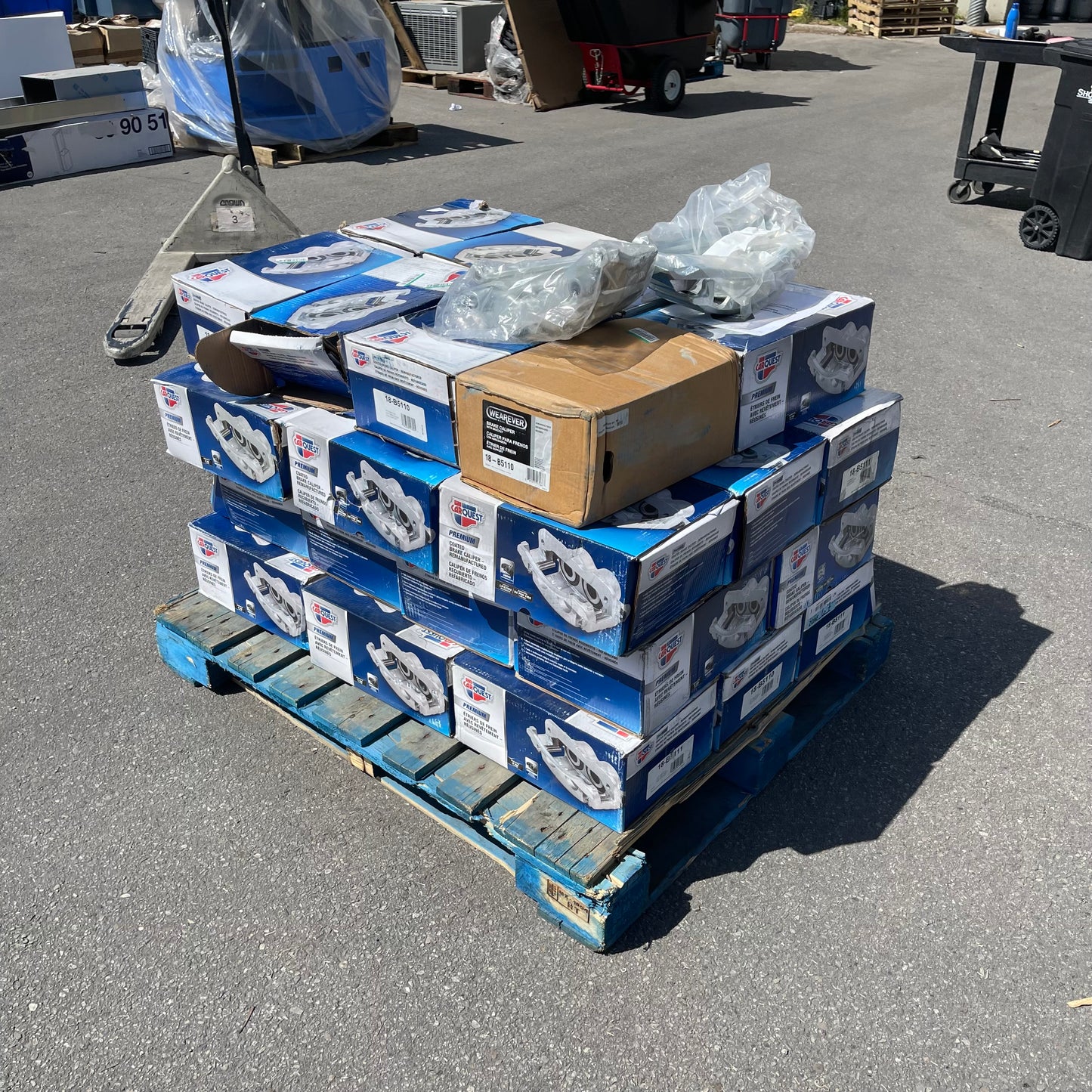 ZA@ Pallet of CAR QUEST (~34 Units) Premium Coated Brake Calipers (see images)