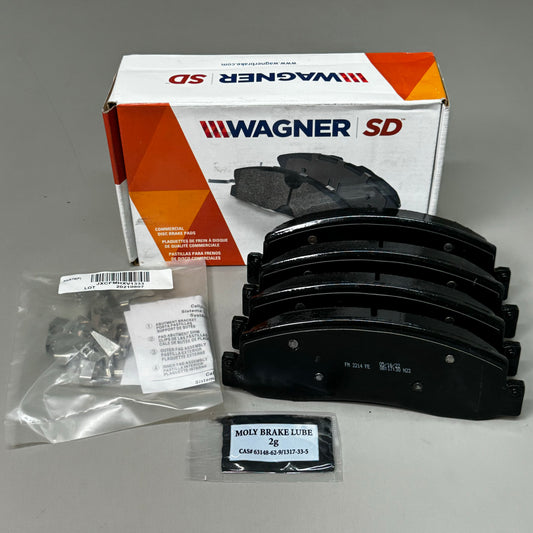 WAGNER SD SevereDuty Disc Brake Pad Set 7" x 2 1/2" Black SX1069