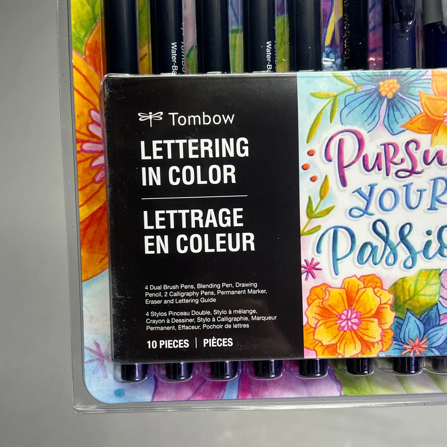 TOMBOW Updated “Lettering In Color” Set For Lettering Design 10 Piece 15257