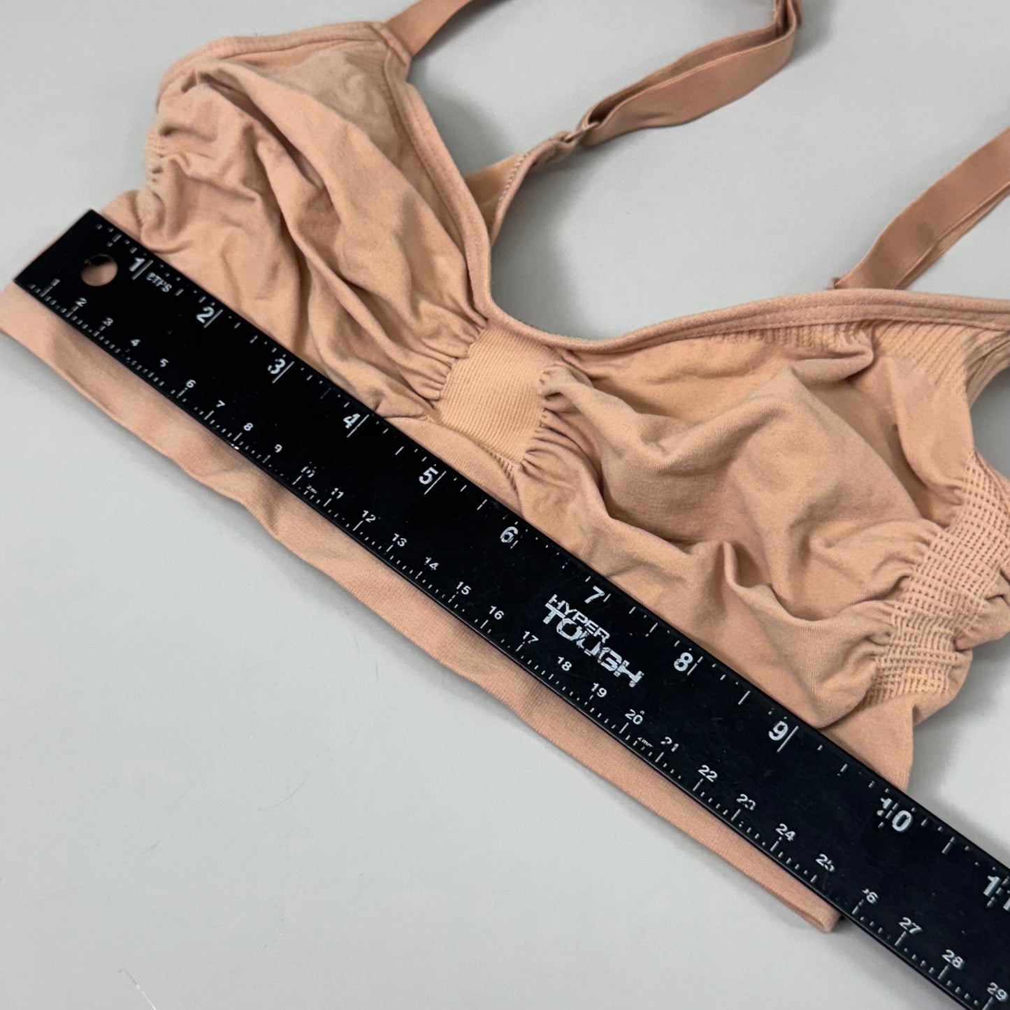 SKIMS Strong Support Seamless Bralette Pique Stitching Women's Sz L/XL Ochre