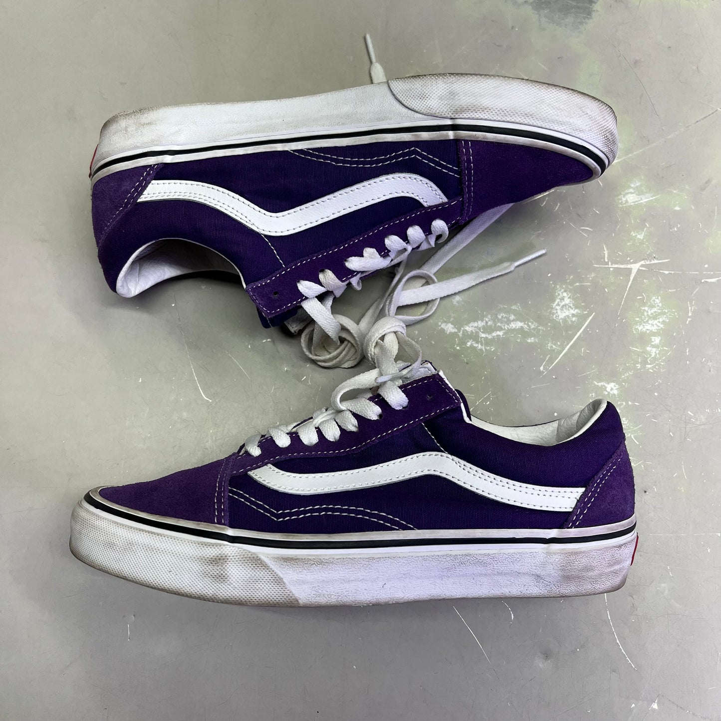 VANS Old Skool Of The Wall Sneakers Men's Sz 7 Women's Sz 8.5 Purple (Pre-Owned)