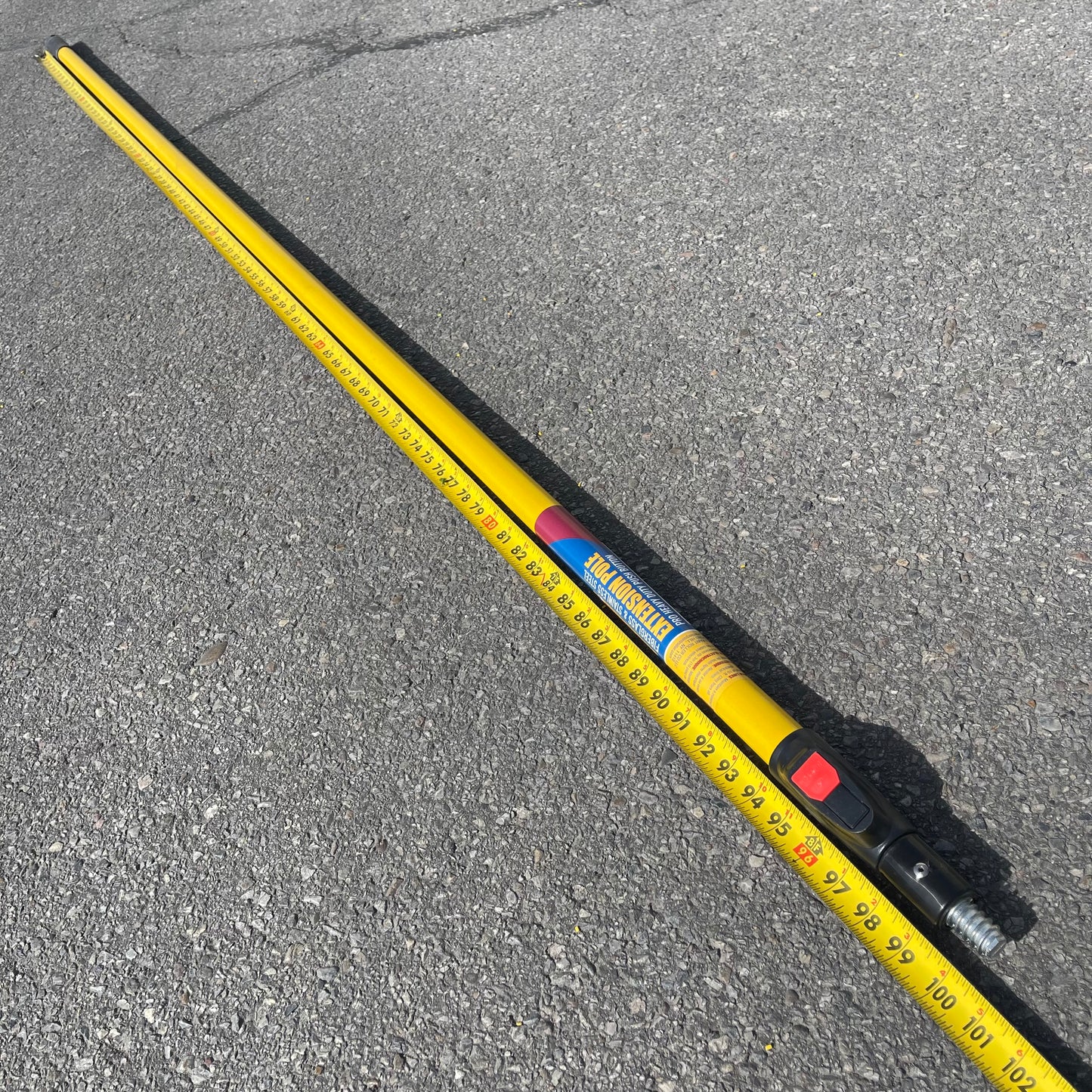 PREMIER Fiberglass Extension Pole, Pro Heavy Duty Push Button 8‘-16’ Yellow