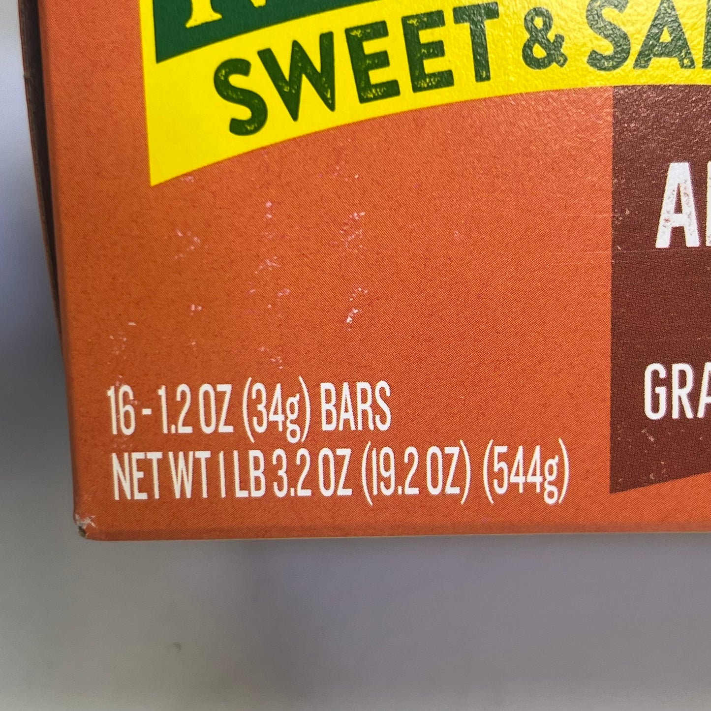 NATURE VALLEY (16 Bars) Sweet & Salty Granola Bars, Almond 16 - 1.2 oz BB 05/26